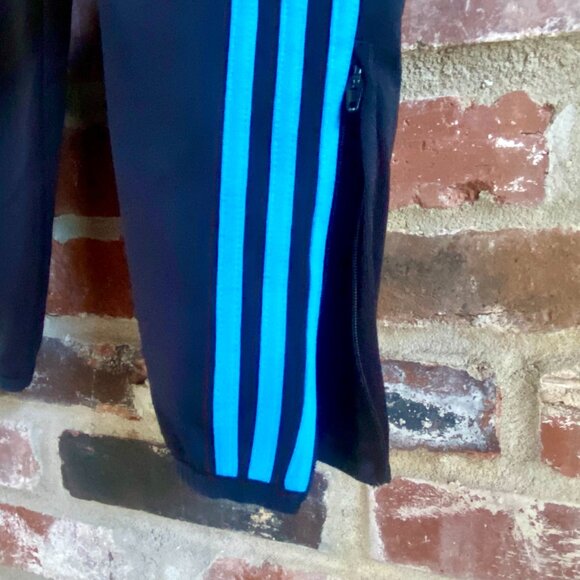 Adidas Climacool Boys Track Bottoms, Black with Blue Accents, Size S. - Picture 6 of 13